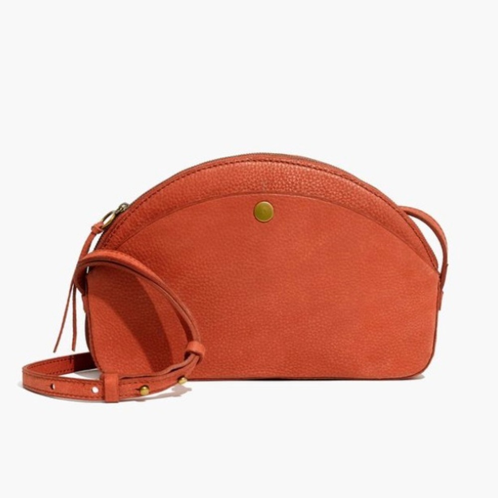 Madewell The Dakota Leather Shoulder Bag In Burnt Ember